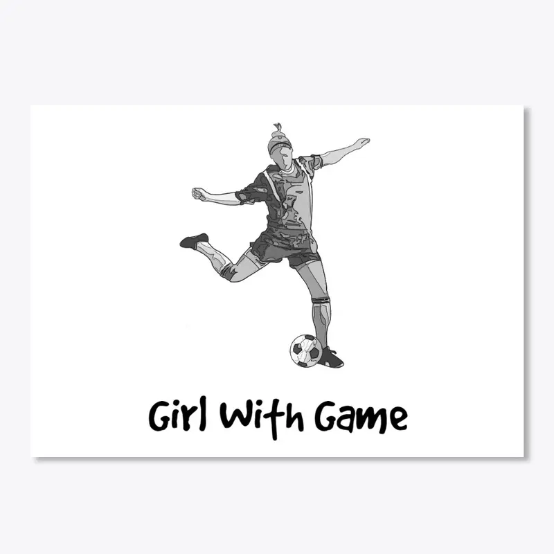 Girl With Game Sports Soccer